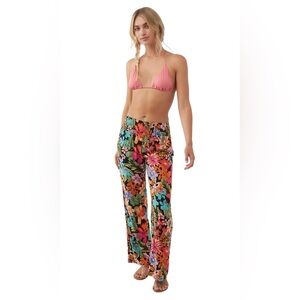 O'Neill Juniors' Johnny Reina Floral-Print Elastic-Waist Pull-On Pants